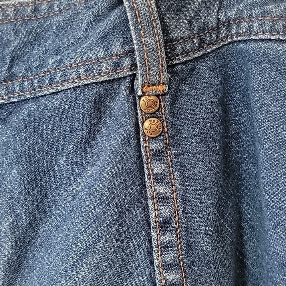 FOR JOSEPH MIDI length Mermaid cut flare denim skirt - Picture 4 of 6